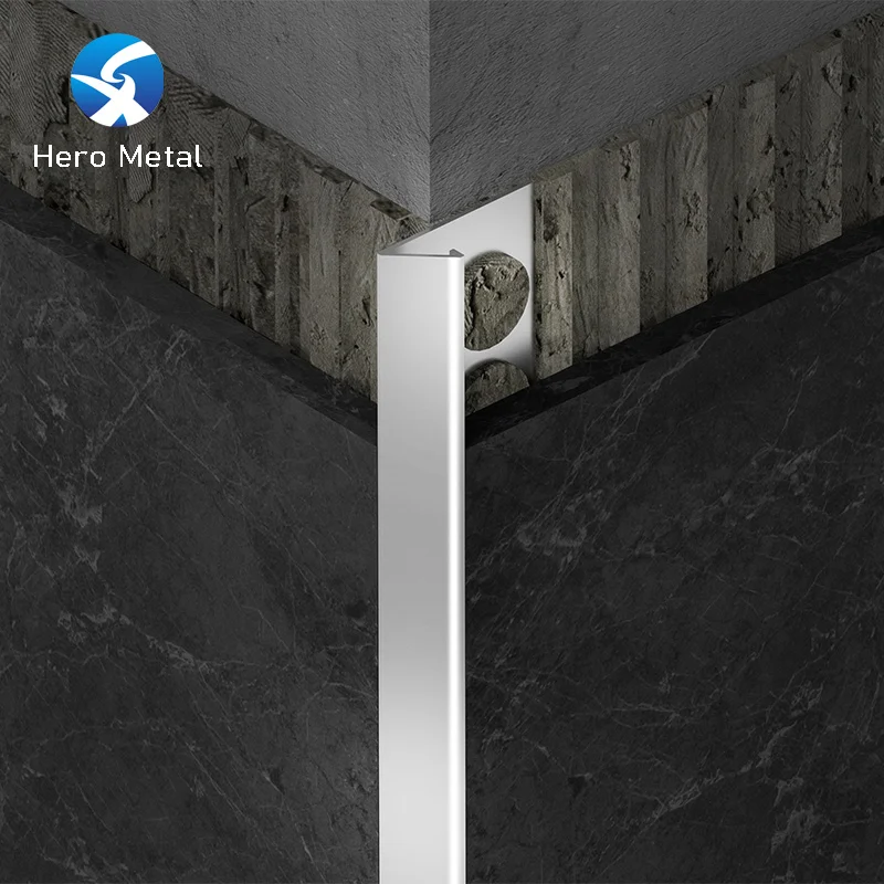 Керамическая Защита краев полированная хромированная металлическая треугольная плитка для