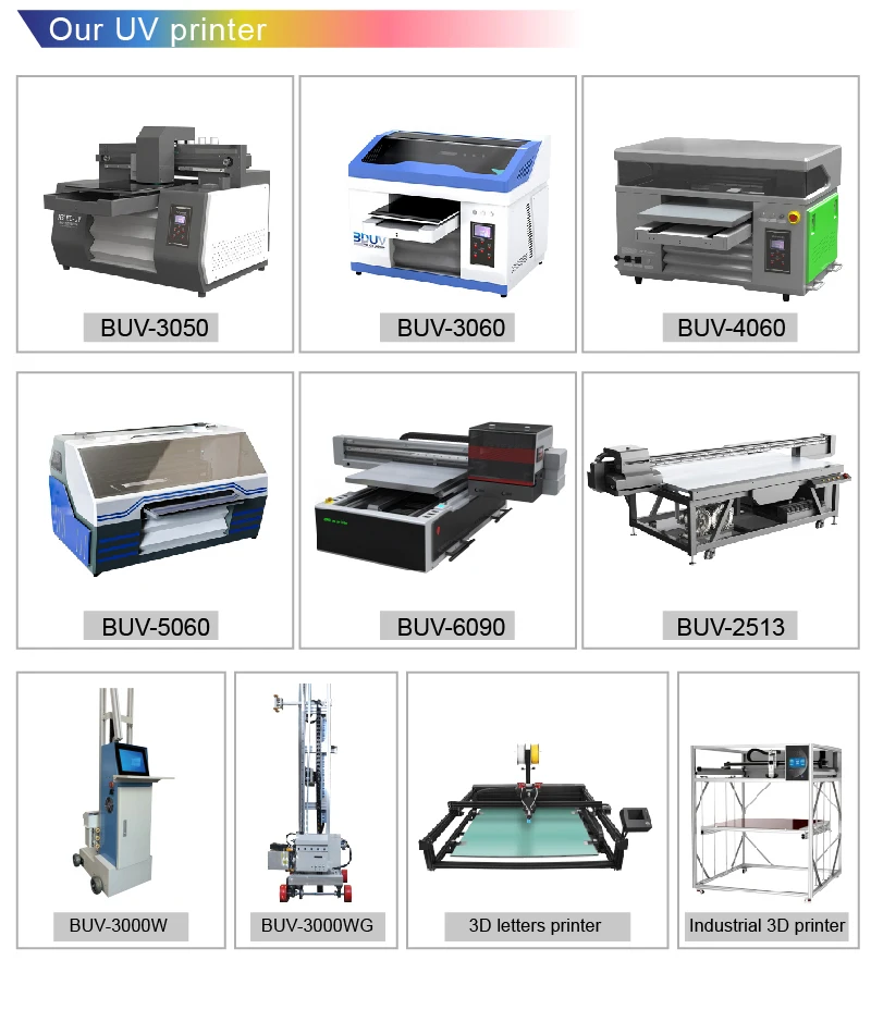Digital Printing Machine For Glass Metal Bottles/Cups/Phone case Painting BUV-3060 UV Inkjet Printers