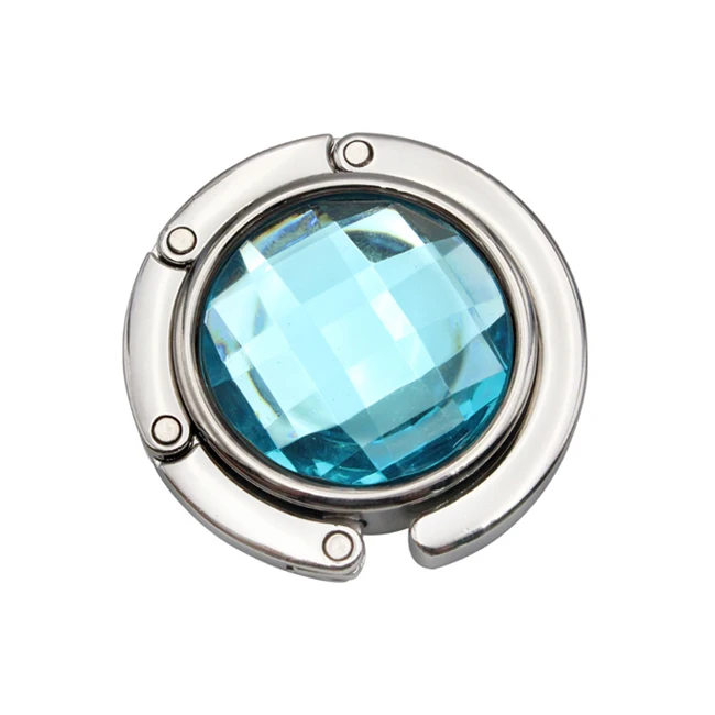 Custom Portable Bag Hook Round Handbag Holder Bag Hook Metal Foldable