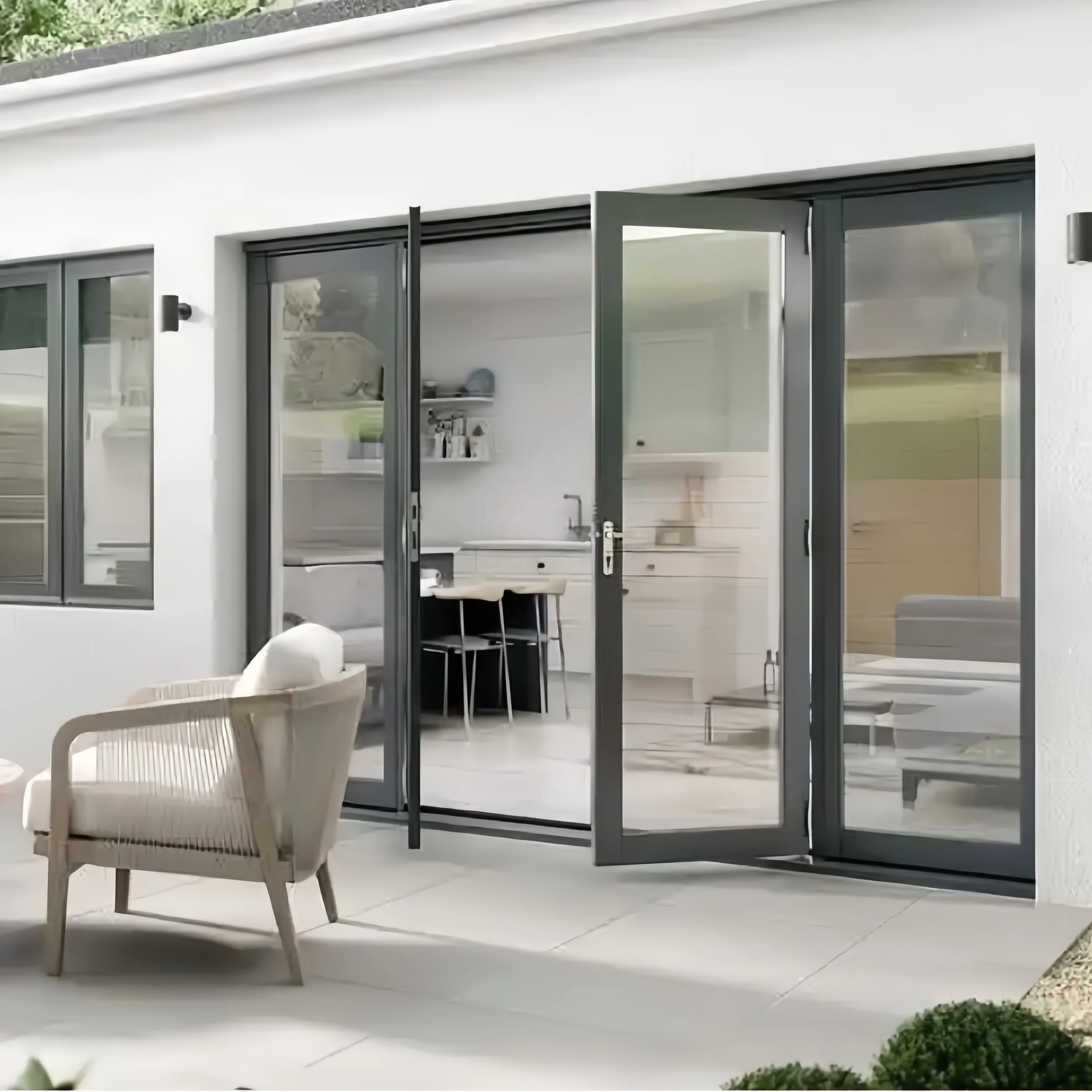 customized Latest aluminum alloy tempered glass Modern Design House Door Soundproof Glass Doors For House Casement Door for sale