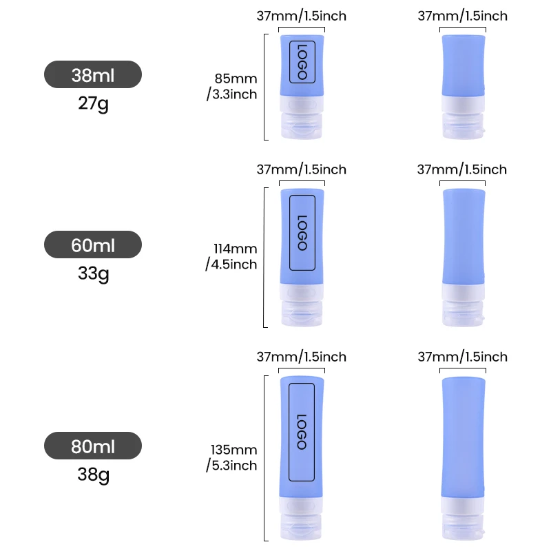 Reusable leakproof refill travel size kit silicone empty liquid bottles mini pink tsa approved travel bottles set for toiletries