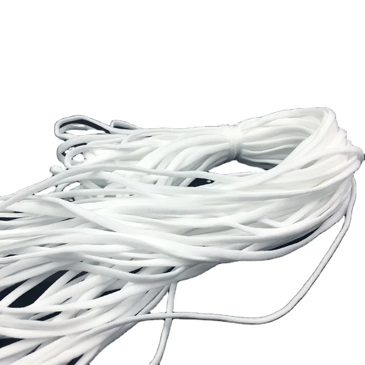 3mm Soft Factory Round Elastic Earloop for Face Mask elastic band