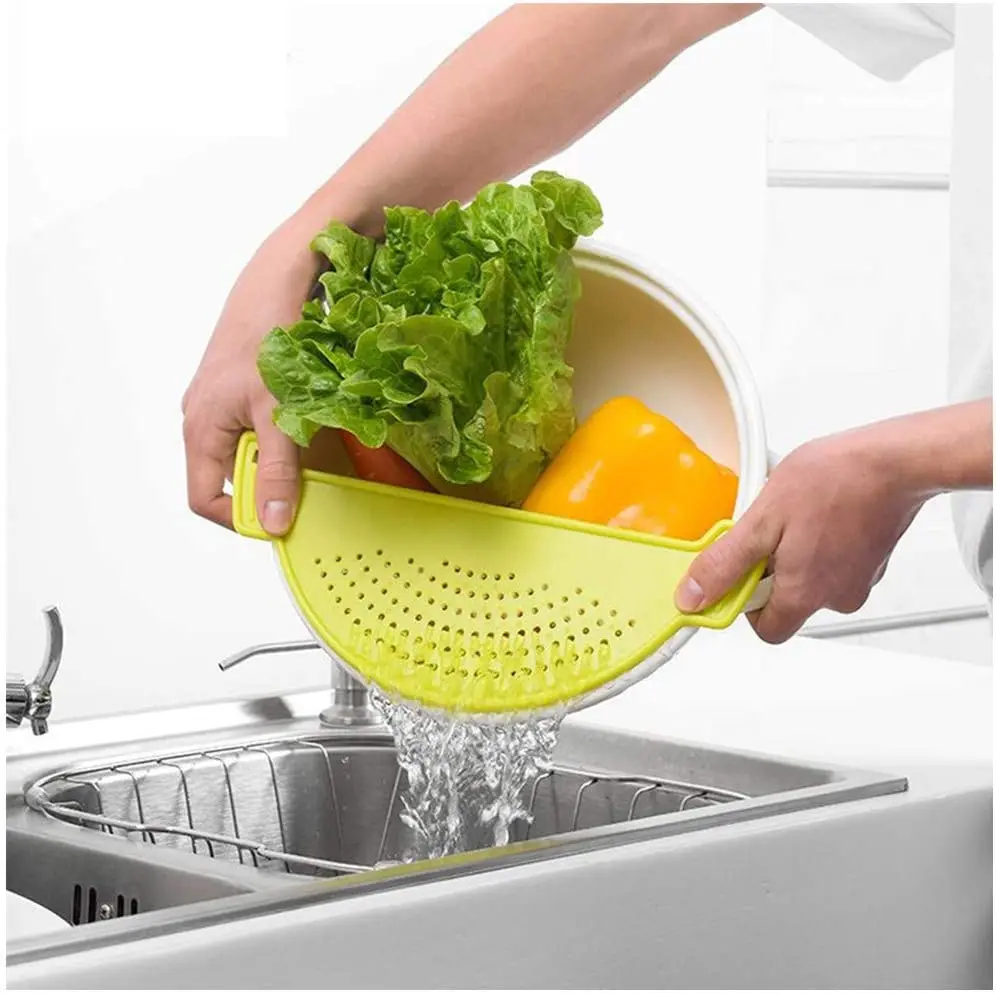High Quality Food Filter Board Sieve Draining Spaghetti Pan Drainer Premium Plastic Pot Strainer