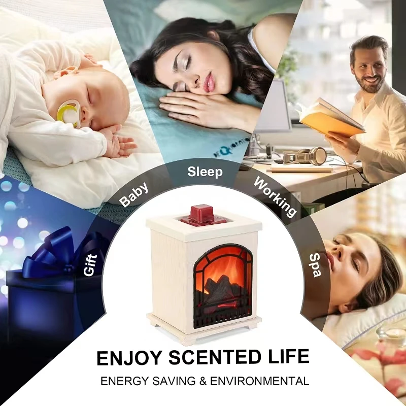 Wholesale Electric Novel Fireplace Style Wax Melt Warmer Burner for Sleep Assistance Melts Wax Perfectly
