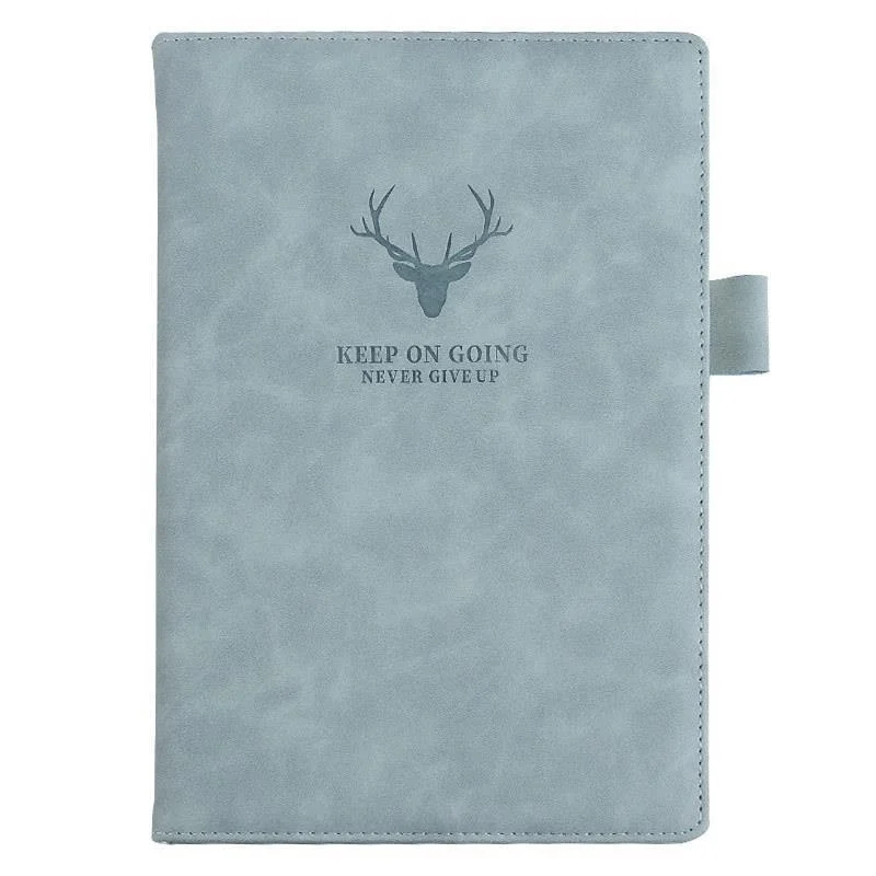 Factory A5 Deer Head Thickened Notebook Business Notepad Office Meeting Minutes Book Leather Face Wholesale Journal with logo