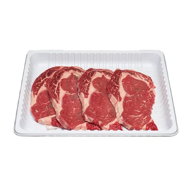 Одноразовые Пластиковые PP ПЭТ Мясные Пищевые Упаковочные лотки для картофельной котлеты