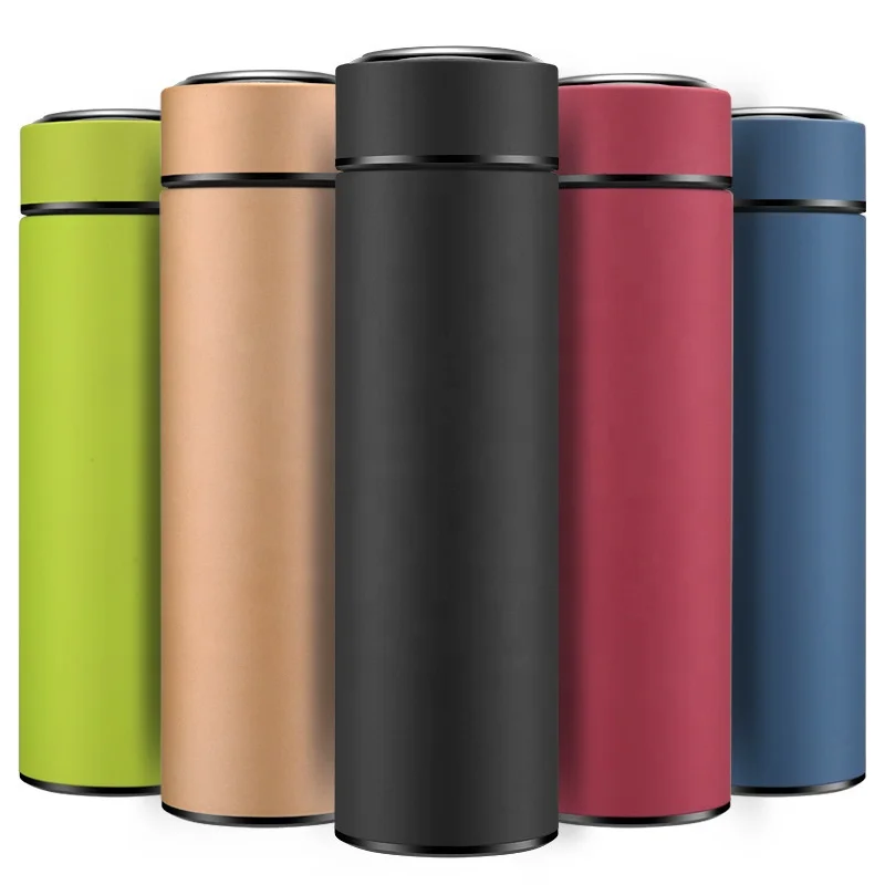 2021 wholesale custom 500ml camping insulated stainless steel water bottle vacuum flask thermo cups with filter