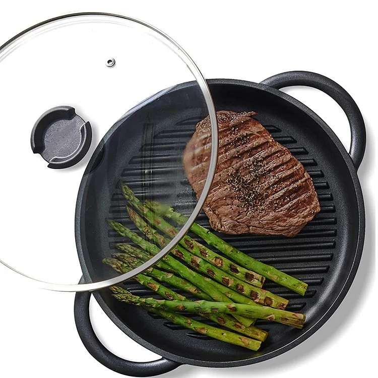 Roasting Round Pans Nonstick Grill Top Griddle Pan Bbq Vegetable seafood Fry Grill Cast Iron Griddle Pan