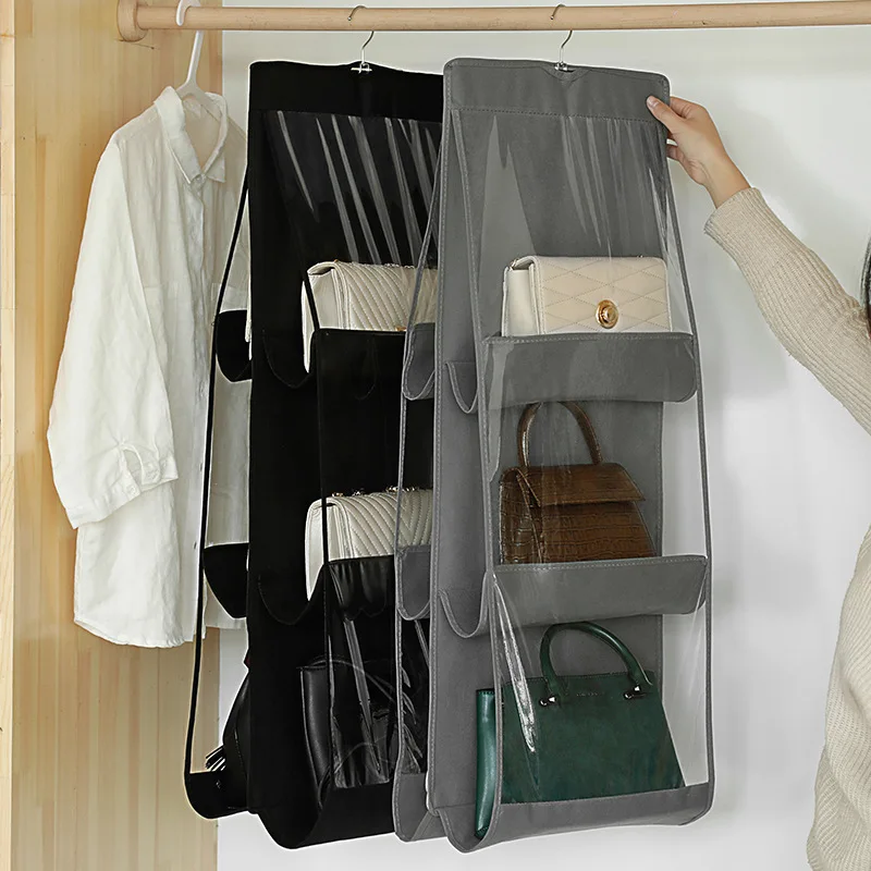 Household dust prevention moving hanging organizer storage bag