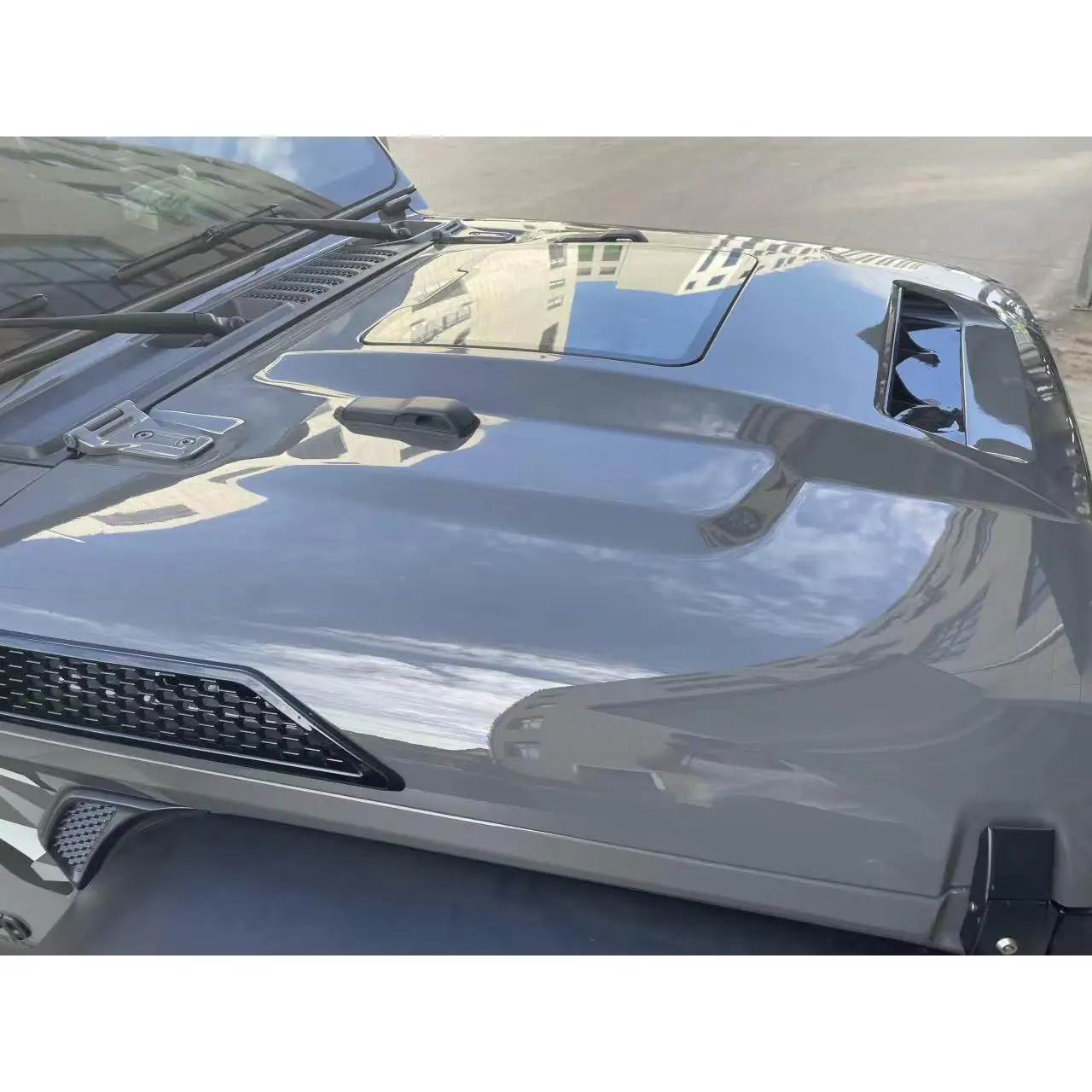 transparent glass Metal Hood For Jeep Wrangler JL JT
