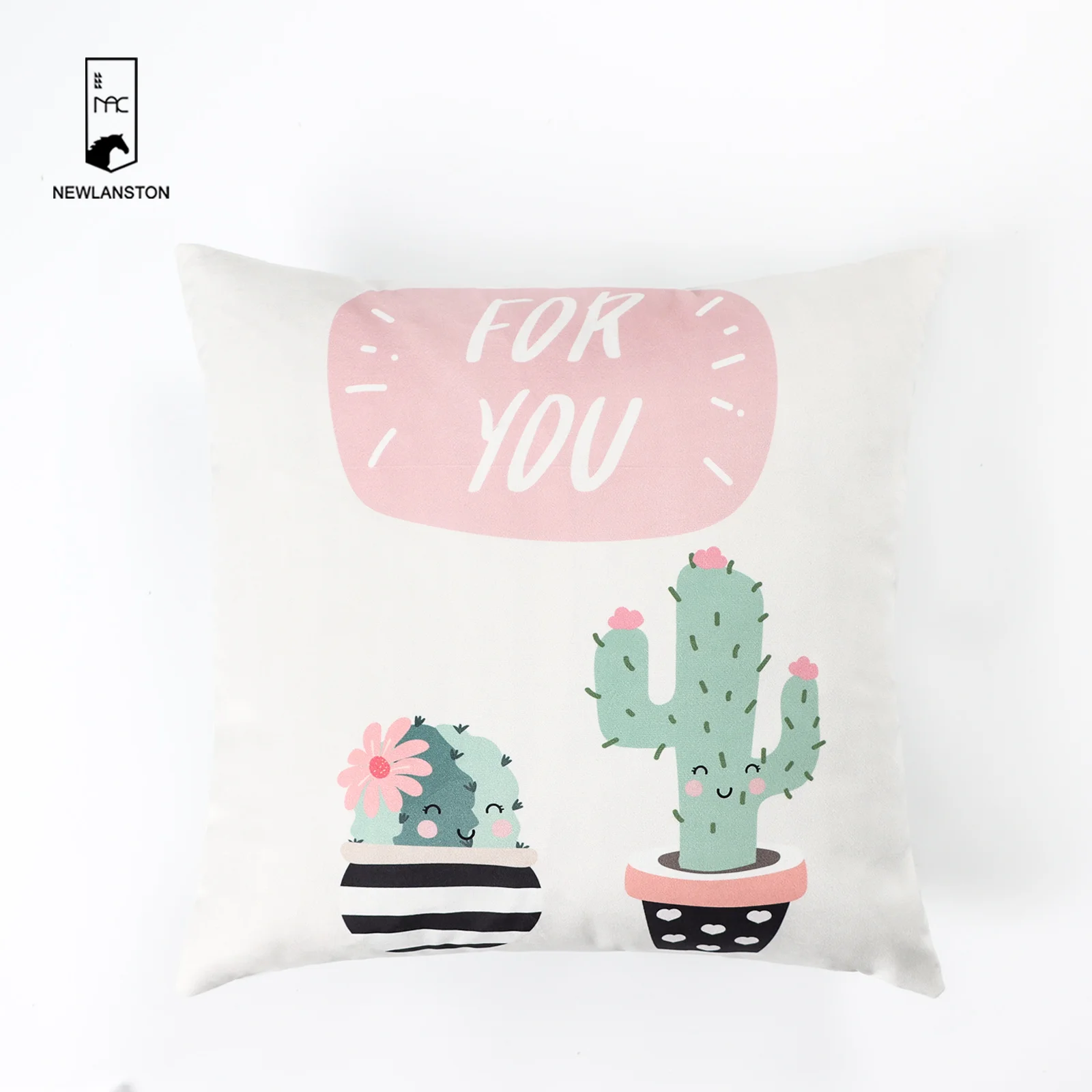 Square Animal Digital Printed Cushion Pillow Cover Comfortable Velvet Polyester Plants Throw Pillowcase For Children Room