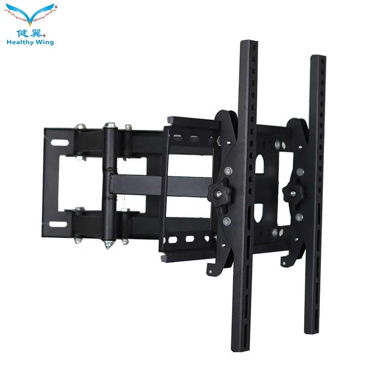 Heavy Duty Double Arm LCD Stand Swivel Bracket Full Motion for Max Steel Plate Weight Material Genius TV Wall Mount