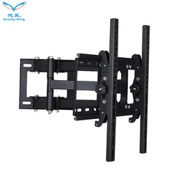Heavy Duty Double Arm LCD Stand Swivel Bracket Full Motion for Max Steel Plate Weight Material Genius TV Wall Mount