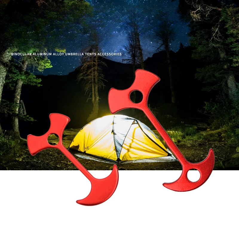 In Stock Hot selling Aluminium Alloy Fishbone Deck Floor Nail Tent Stakes Pegs For Outdoor Party Camping Wind Rope Anchor