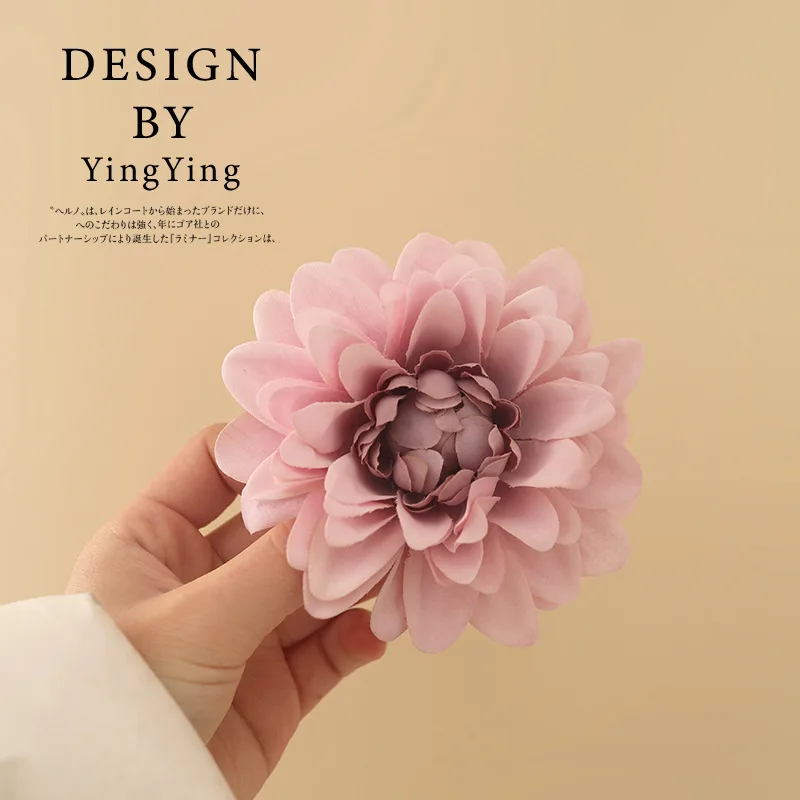 In Stock! High Quality Fashion 3D Sweet Fabric Flower Hair Clips for Women Girls Hair Accessories