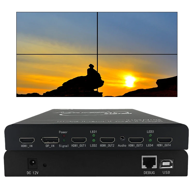 Без сжатия поддержка 4k60 видео контроллер в 4 экран с разрешением 4k светодиодный контроллером видеодисплея multiviewer