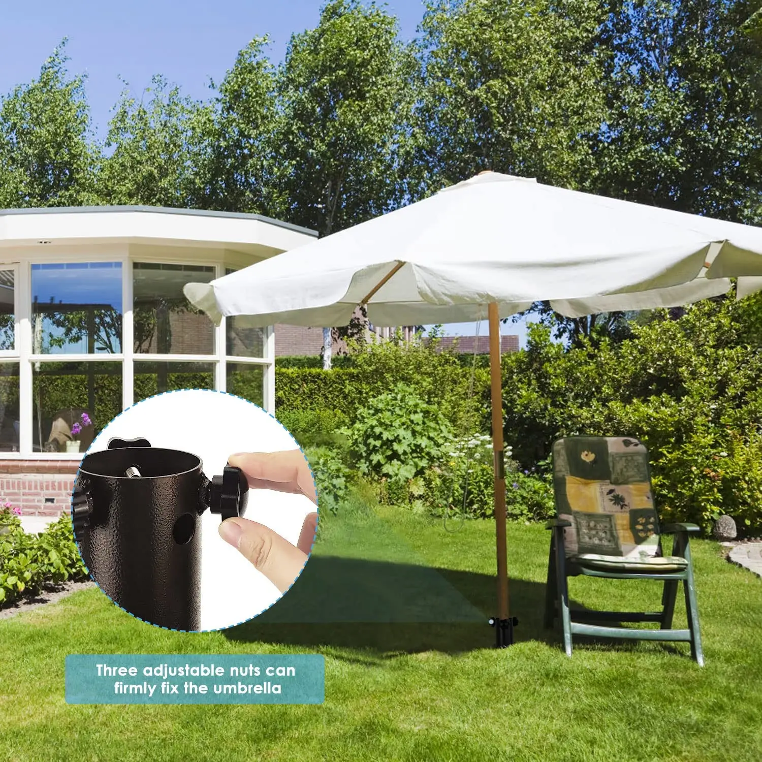 Портативный винтовой держатель для зонта, сверхпрочный пляжный зонт, анкерные болты для песчаного грунта, для солнцезащитного штыря, перголы, шара для клуба