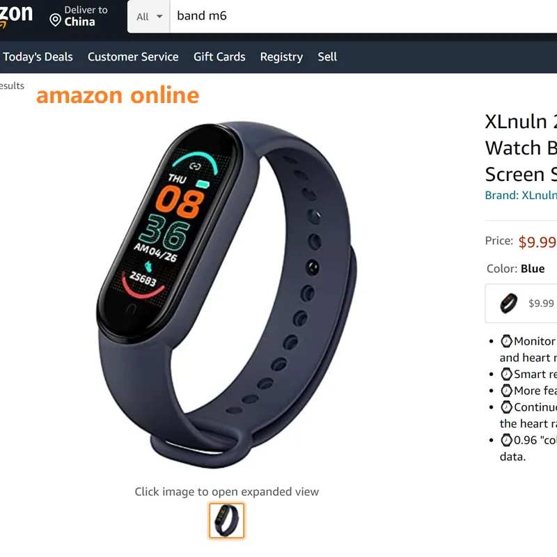 Smartwatch Band 6 Temperature Online Reloj Music Smart Watch Wristband M6 For Huawei Band 6 Xiomi Redmi Smart Watch Band 6