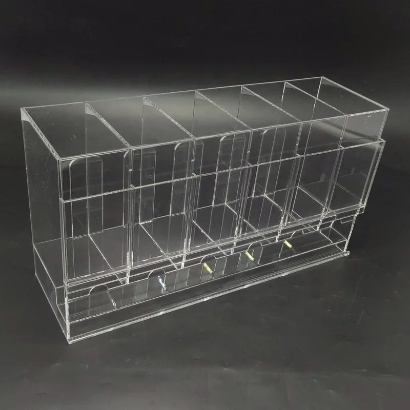Factory Wholesale Custom Transparent 6 slot Acrylic Card Booster Pack Dispenser
