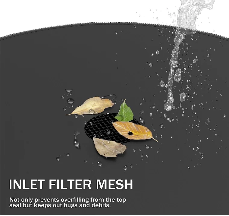 Waterproof PVC Tarpaulin Rain Water Barrel 100L-1000L Decorative Irrigation System Cover from 200L 250L 500L 700L 1000L