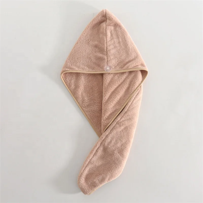 Wholesale custom premium microfiber coral fleece/coral velvet hair wrap turban towel and hair drying wrap towel