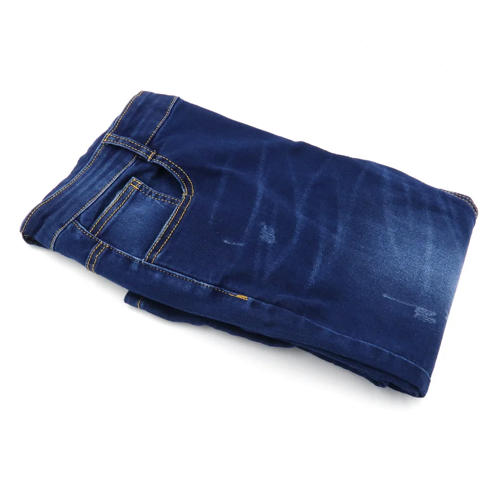 CVC Stain Super Stretch 8OZ Wide Width  Dark Indigo Denim Fabric For Women Jeans Pants