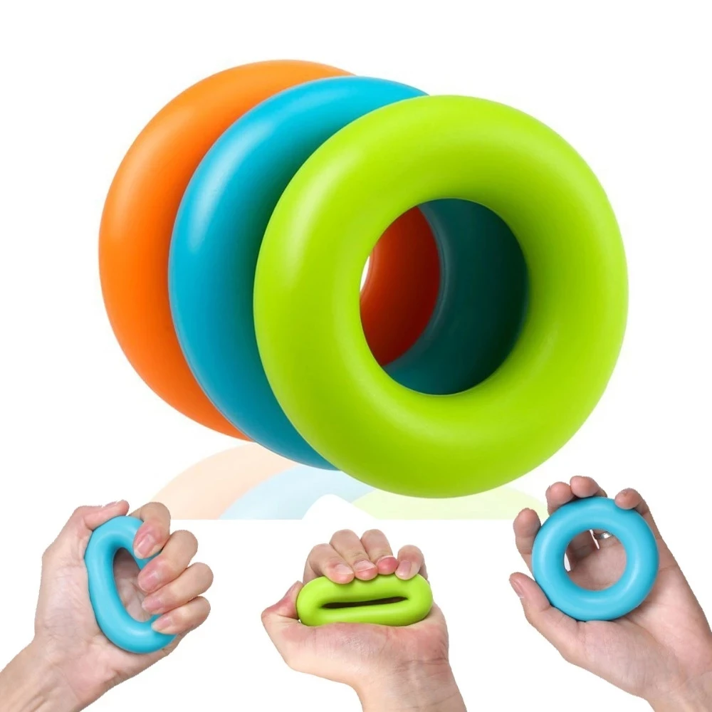 Silica Gel Portable Hand Grip Ring Strength Training  Hand Grip Rubber Ring Exerciser  Power Training Equipment