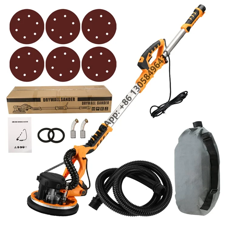 110V/220V Construction Tools Dust-free Grinding Latex Paint Putty Wall Handheld Portable Disc Sander with Dust Collection Bag