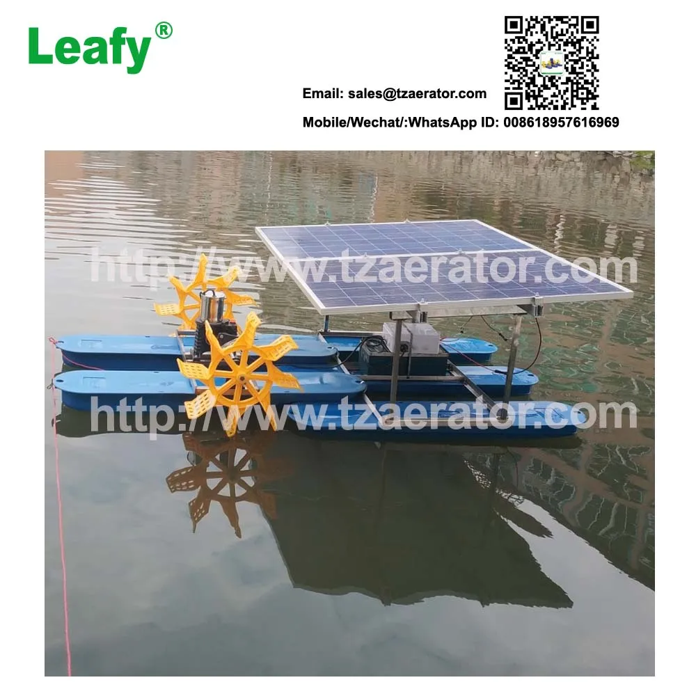 High Efficiency Fish Shrimp Farming Solar Panel Paddle Wheel Aerator