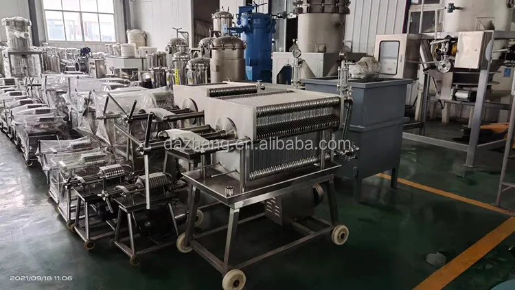 Plate Size 400mm or 600mm Palm Oil Dewatering Food Grade Stainless Steel Filter Press