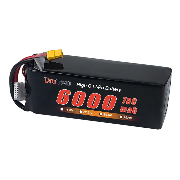 Droview Lipo Polymer Battery 6S 22.2V 6000mAh 70C High Rate Rechargeable UAV Lithium Batteries for FPV Drone