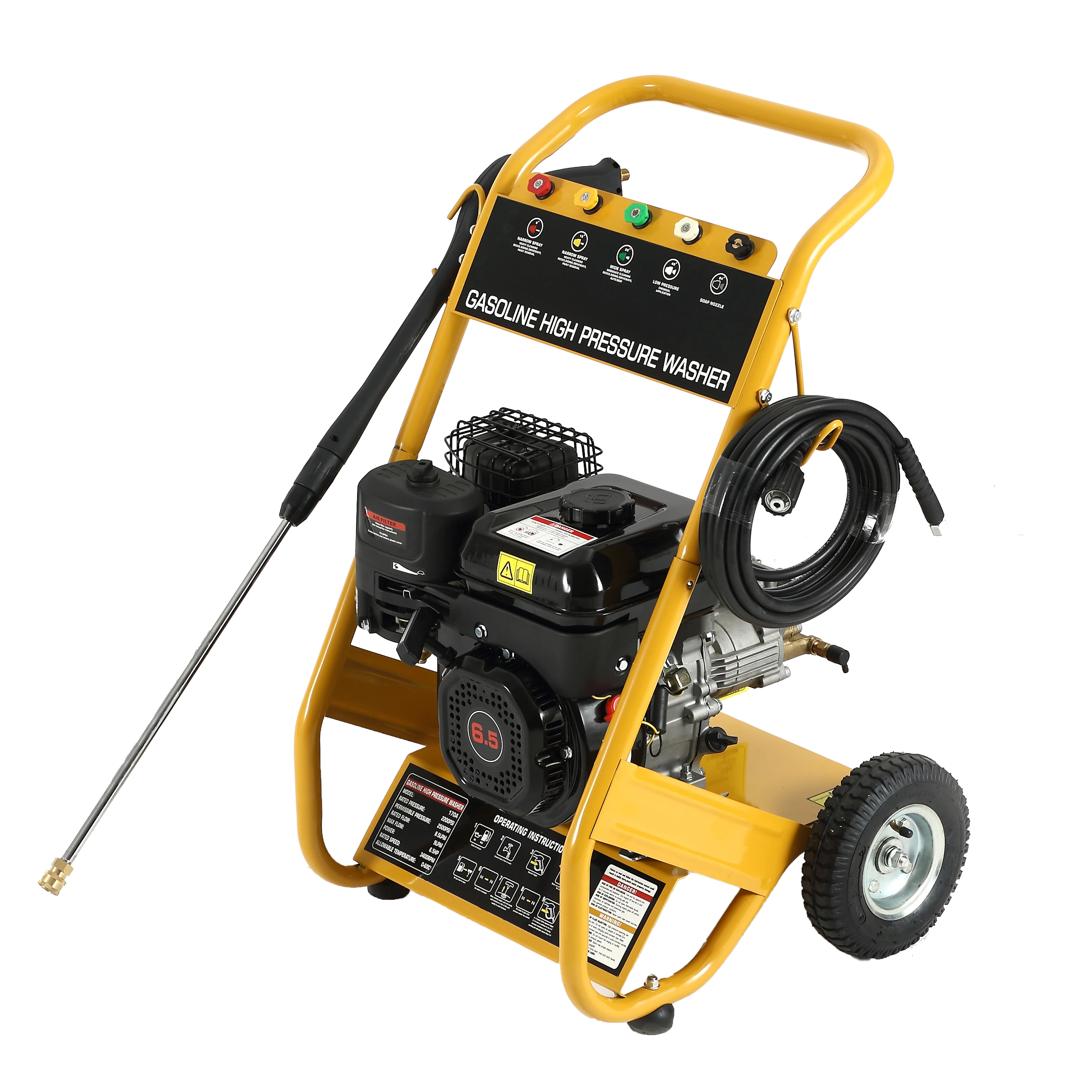 rust remove portable farm garden washing equipment 6.5HP 4-stroke OHV 150Bar 2500psi Gasoline Engine High Pressure car Washer
