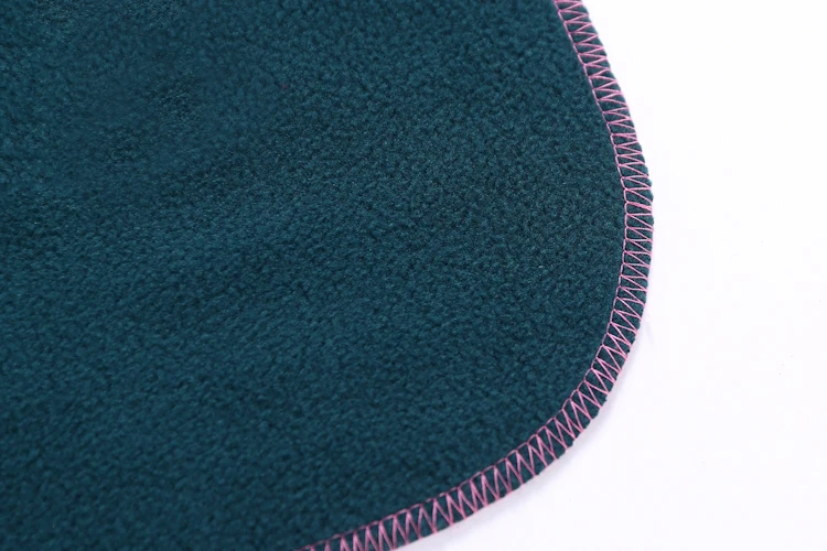 free sample plain color customized logo green polar fleece scarf in stock