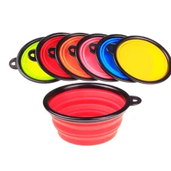 Hot sale foldable water dog bowl foldable dog water bowl silicon folding dog bowl