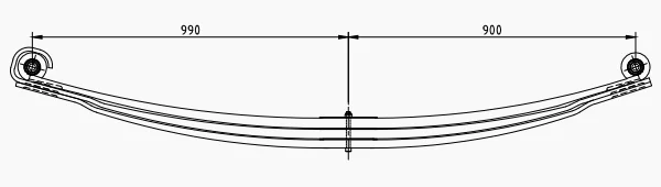 Volvo 257934 front leaf spring assy  heavy duty truck spare parts