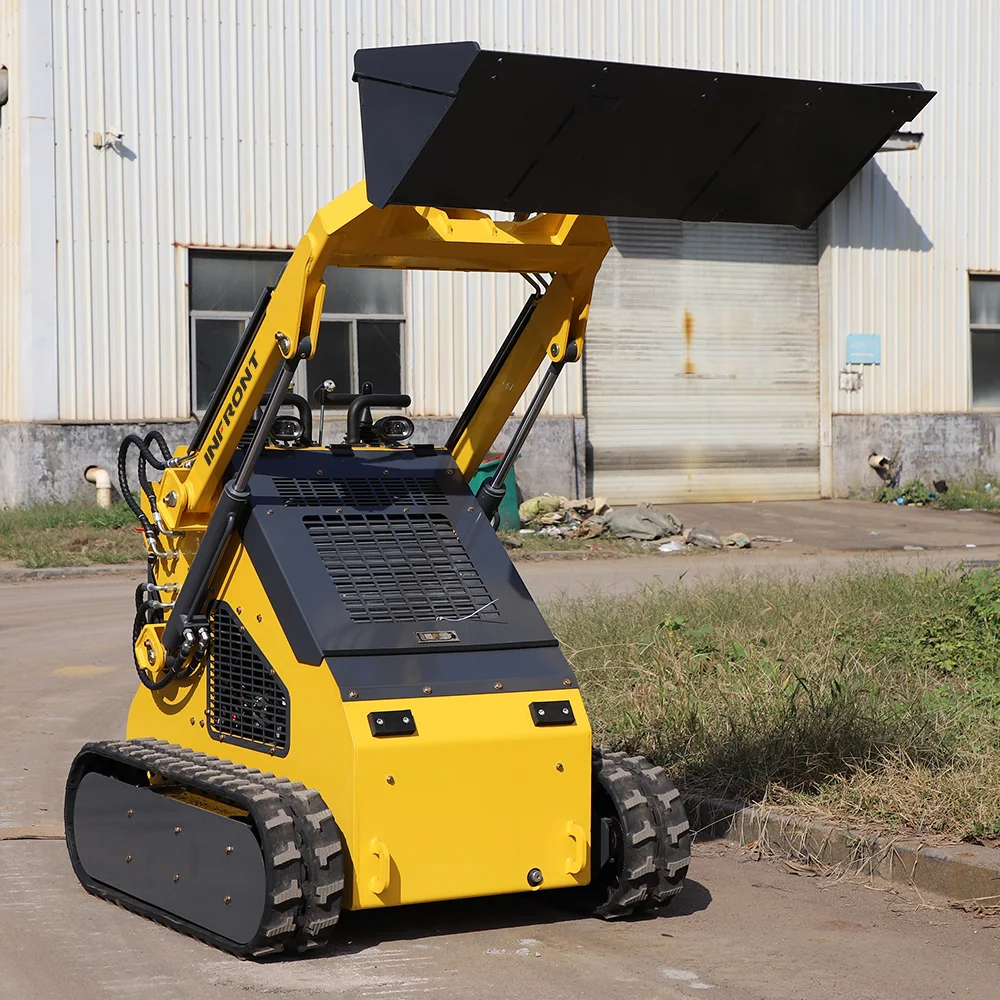 Mini skid steer loader with diesel engine hydraulic servo joysticks control EPA Diesel power directly from factory