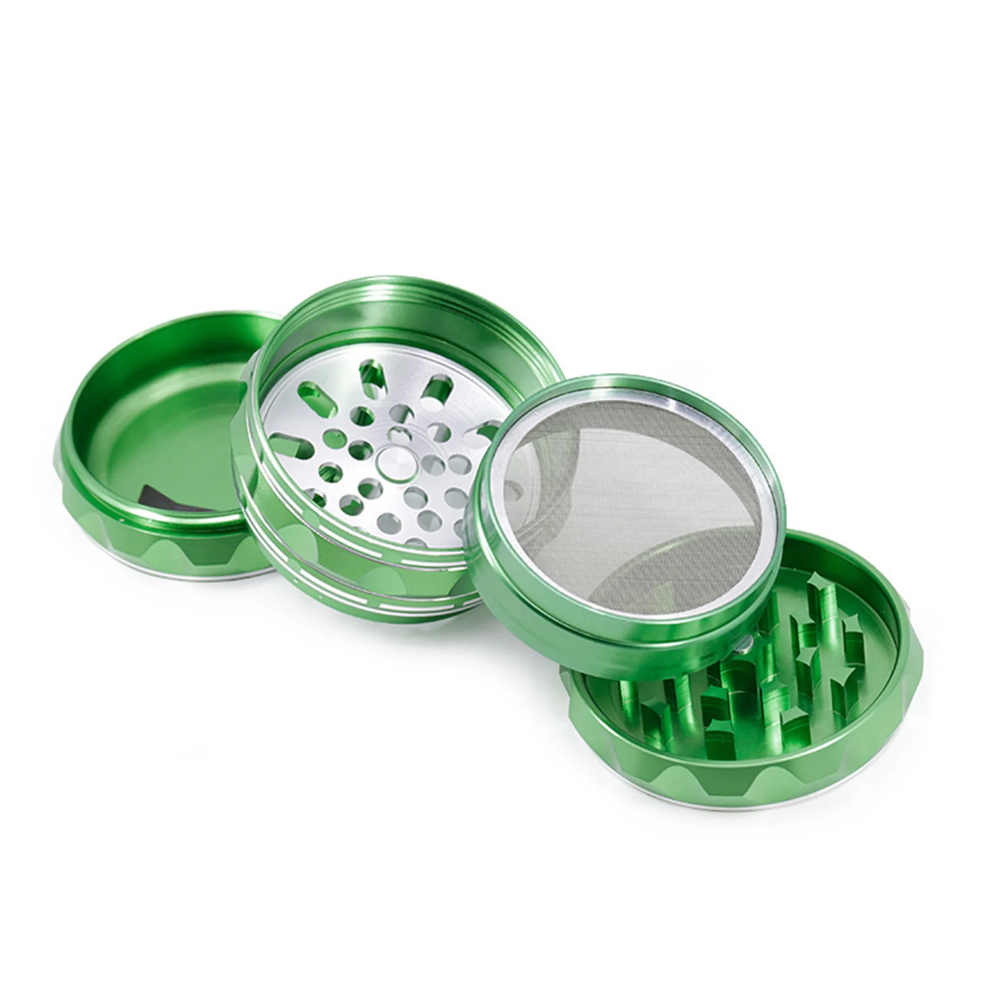 
Sharp Concave Polygon Herb Grinder New Style 4Parts Aluminum 6Colors Dia 63mm Tobacco Crusher 