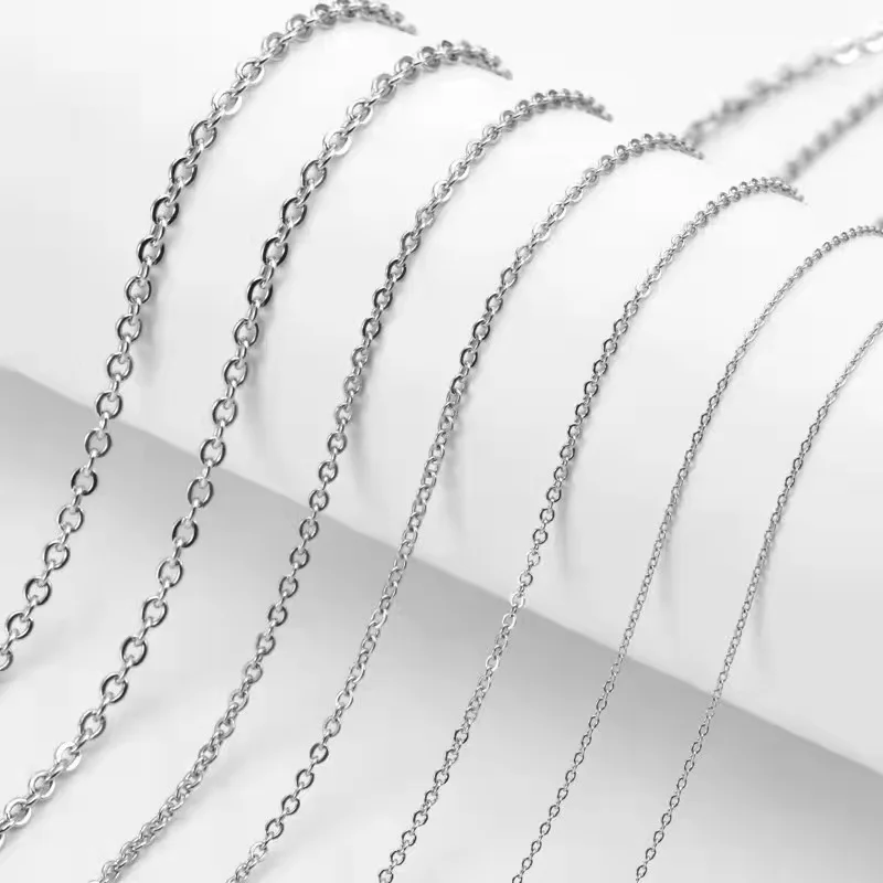 Vermeil позолоченная цепочка с крестом Золотая нержавеющая сталь оптом на заказ 2 мм 3 4 5 услуги по индивидуальному заказу