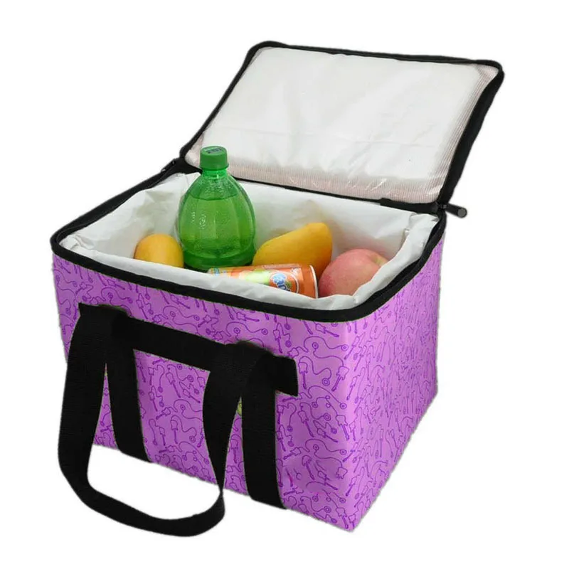 Promotional Cooler Lunch Bag Collapsible Insulated Lunch Box   For Camping Picnic Family Outdoor Activities
