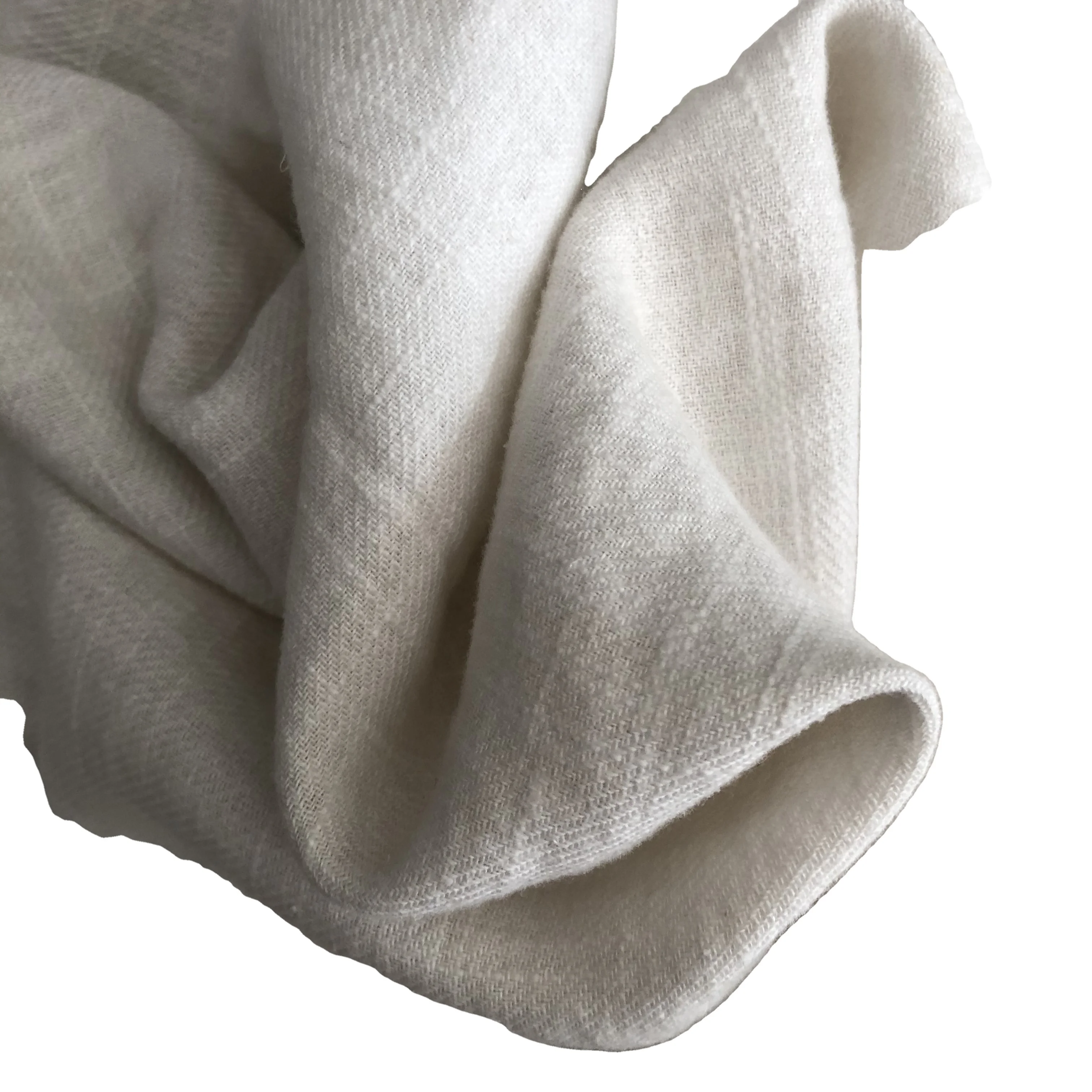 Ramie Cotton Sand Washed Woven Medium Weight Twill Fabric 53'/54' Inches Width For Winter Autumn Northern Europe Clothing