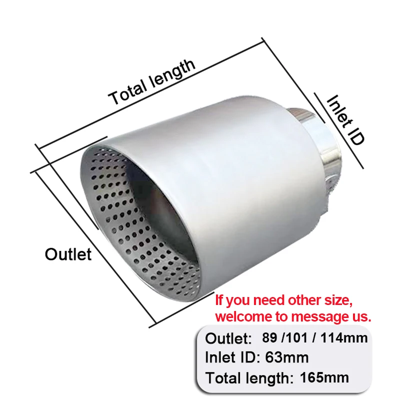 Stainless Steel Exhaust Pipe universal new Style  for bmw VW audi modify Tailpipe muffler tip upgrade car  Exhaust pipe