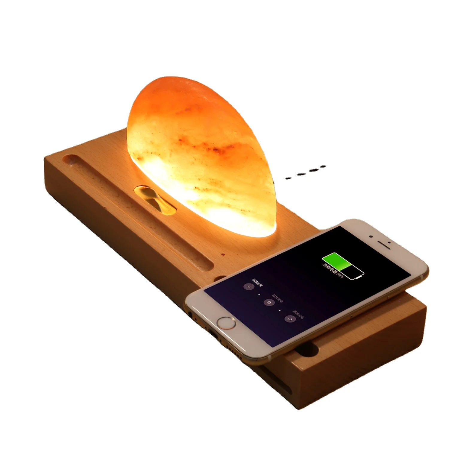 Modern Himalayan Salt Lamps Luxury LED 50 30 DC Phone Holder Ce Office 80 Loudspeaker SMD2835 Table Lamps Pen Holder -10 - 50