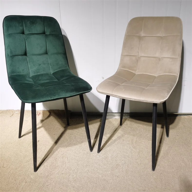 Made in China Cheap Free Sample Kitchen Furniture Chair Modern Fabric Velvet Chairs for Dining Room