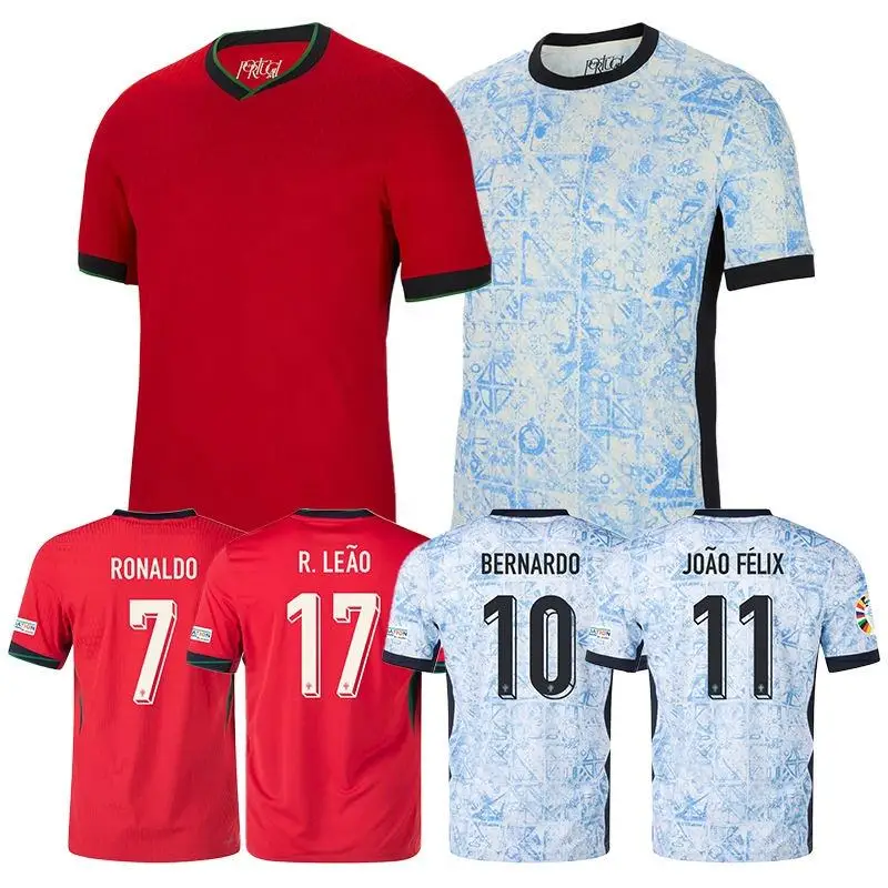 2025 Camisas de futebol Portugal национальная команда Ronaldo JOAO FELIX тайская Качественная мужская и женская детская Футбольная форма Джерси