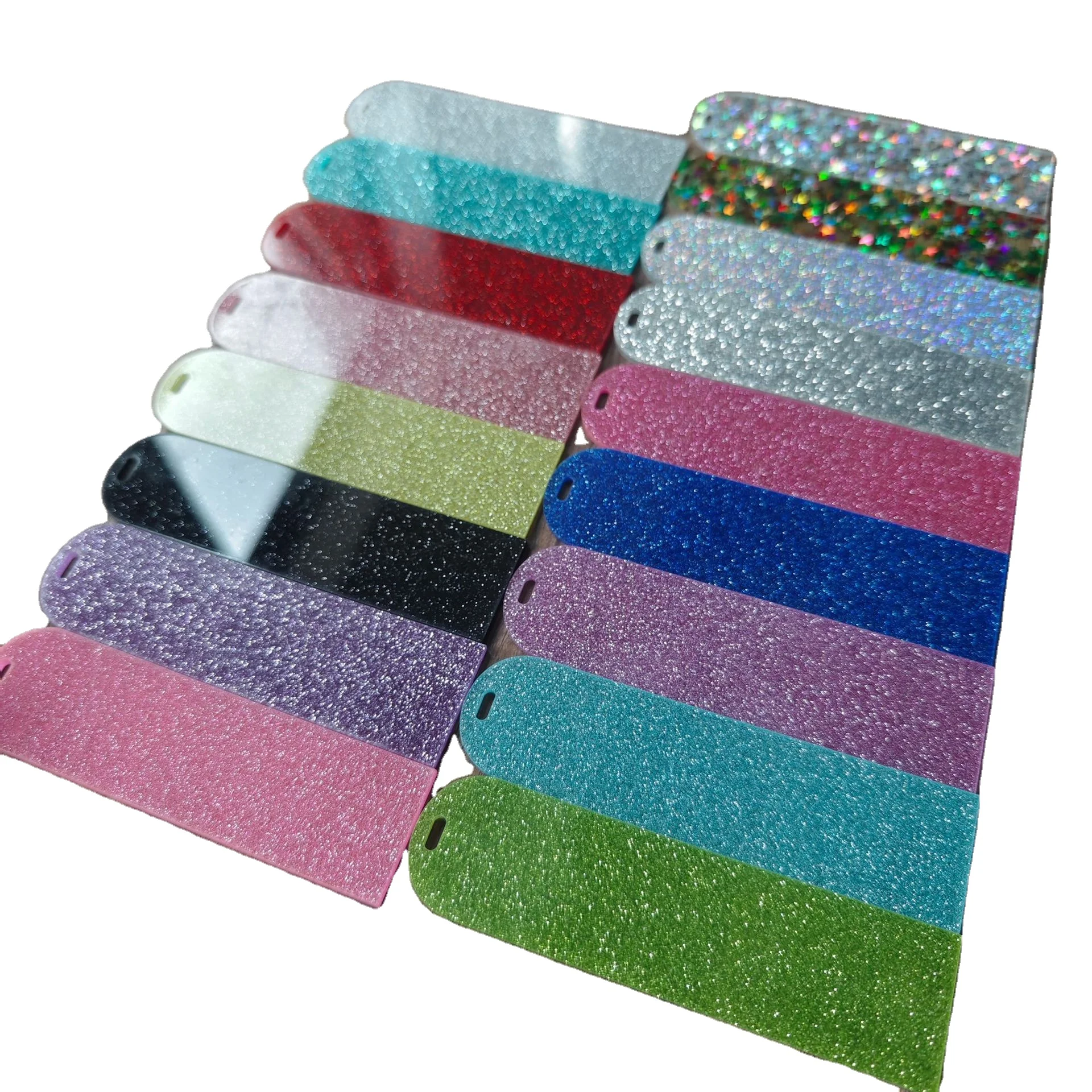 DIY Blank Unfinished Acrylic Bookmark Glitter Powder Pendants Ornaments Star Luggage Tags Book Hanging Decorations