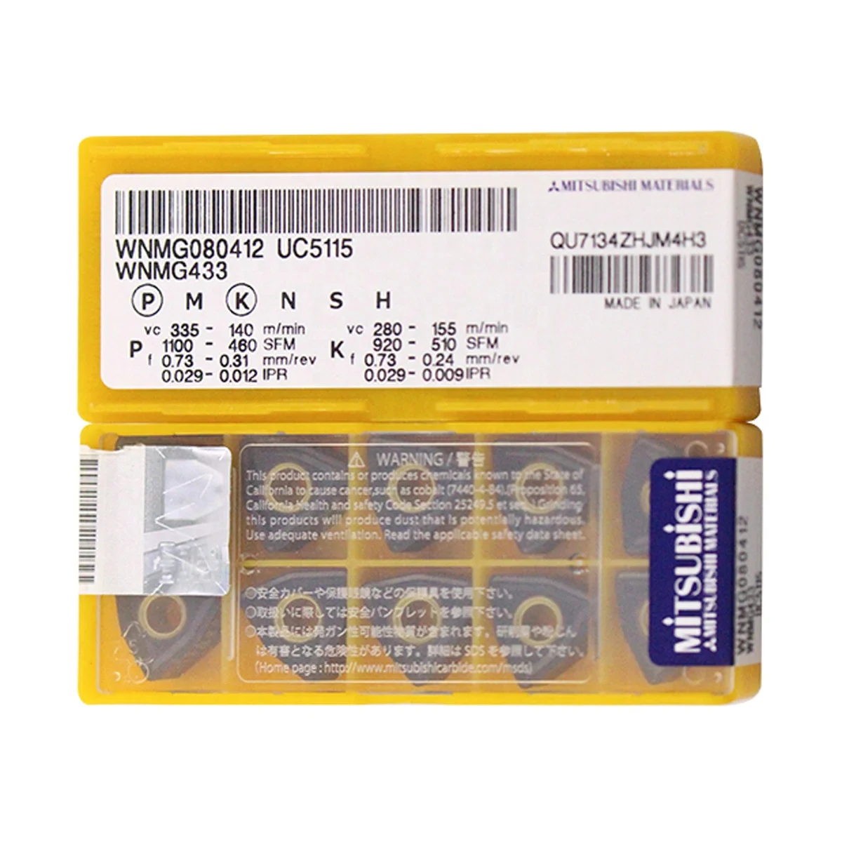 Mitsubishi WNMG080404 UC5115/WNMG080408 UC5115/WNMG080412 UC5115 carbide inserts CNC Lathe Turning Tool