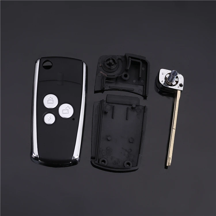 3 Buttons Remote Control Flip Key Shell Silicone Skin Car Emergency Remote Key Covers silicone