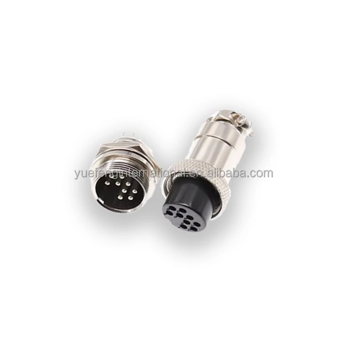 Factory Wholesale CE RoHS GX20 Circular Aviation Quick Wire Panel Connector 9 Pin GX20 Male Female Nut Butt Socket Plug Adapter