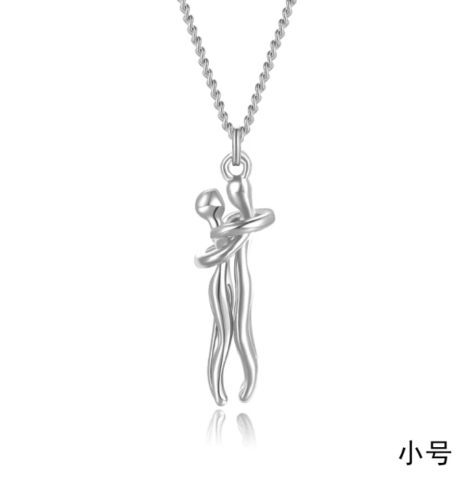 Unique  hug couples necklace love hug necklace