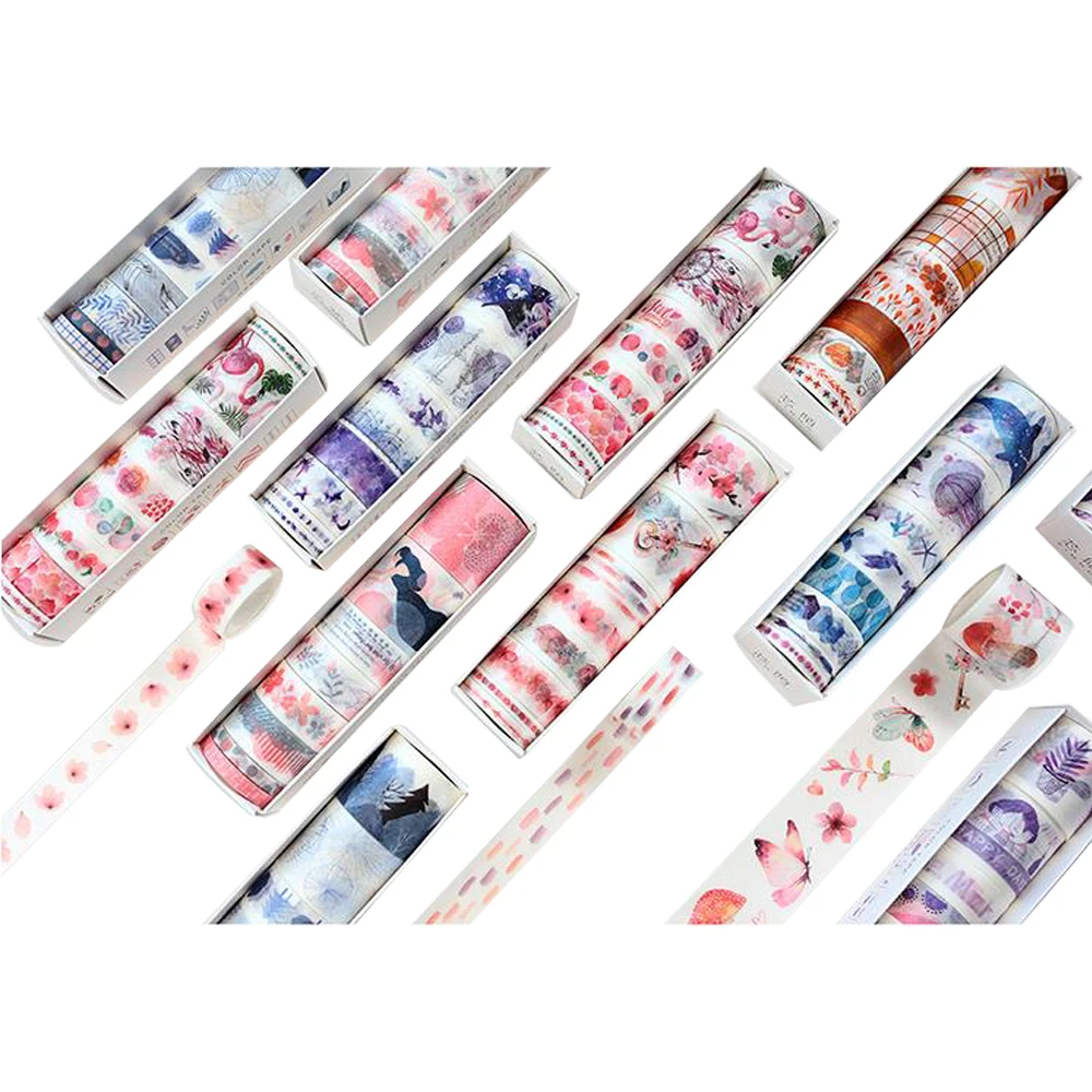 
Diy Custom and Paper Tape Creative Hand Book Stickers Decorative Tape Washi Tape Promotional Gifts 